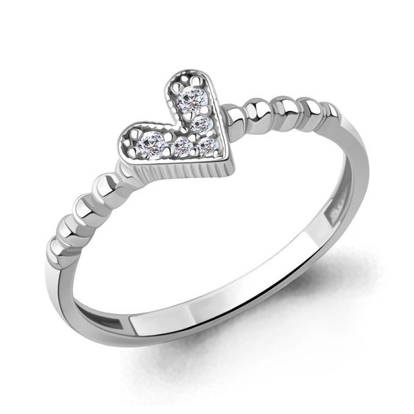 Кольцо Аквамарин - Серебро 925, Фианит (арт. 600754А.5)