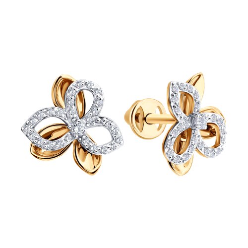 Серьги SOKOLOV - Золото 585, Фианит (арт. 0200924)