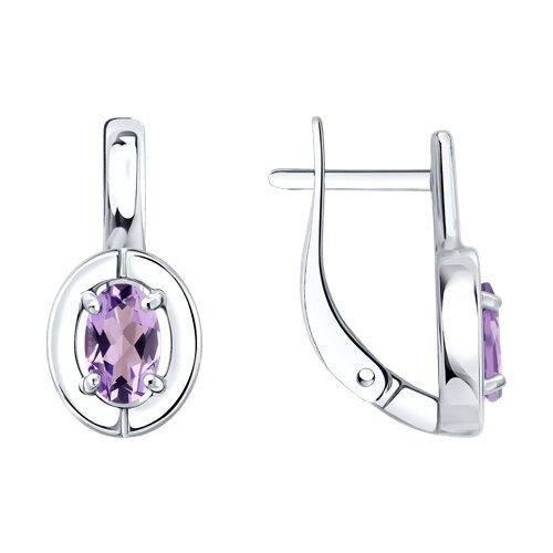 Серьги SOKOLOV - Серебро 925, Аметист (арт. 92025354)