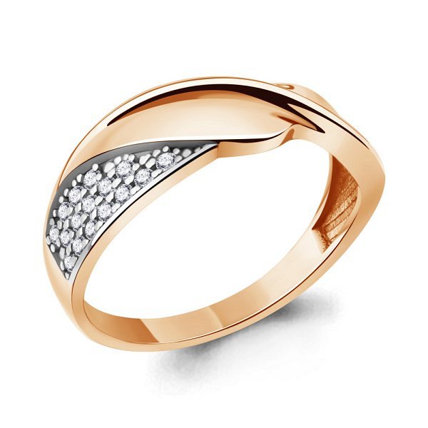 Кольцо Аквамарин - Серебро 925, Фианит (арт. 600077А.6)