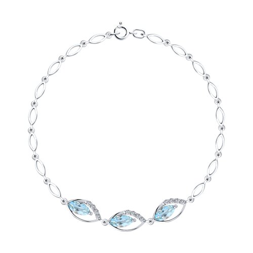 Браслет SOKOLOV - Серебро 925, Топаз, Фианит (арт. 92050091)