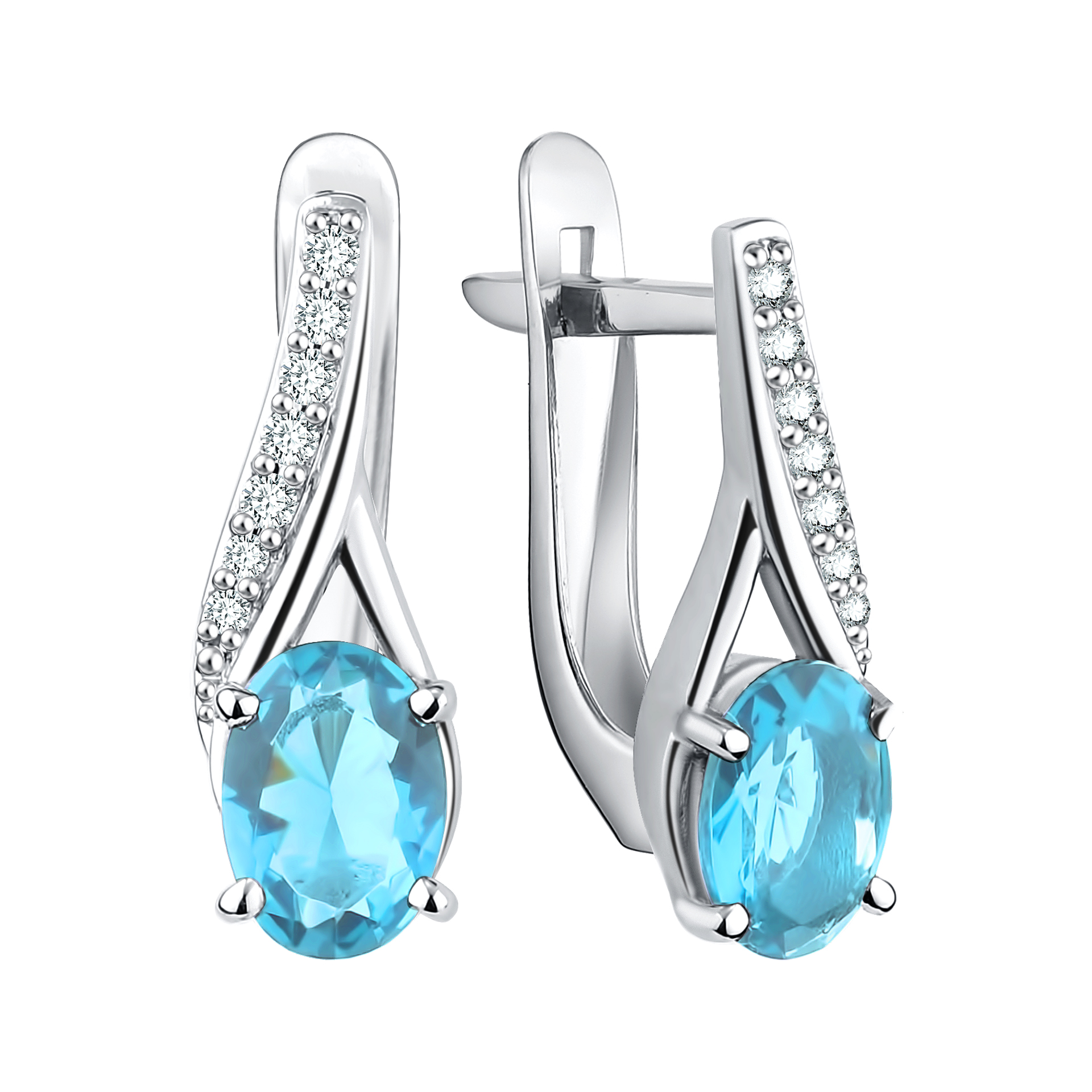 Серьги Talant - Серебро 925, Кристалл, Фианит (арт. 10-72-000Ц-11816)