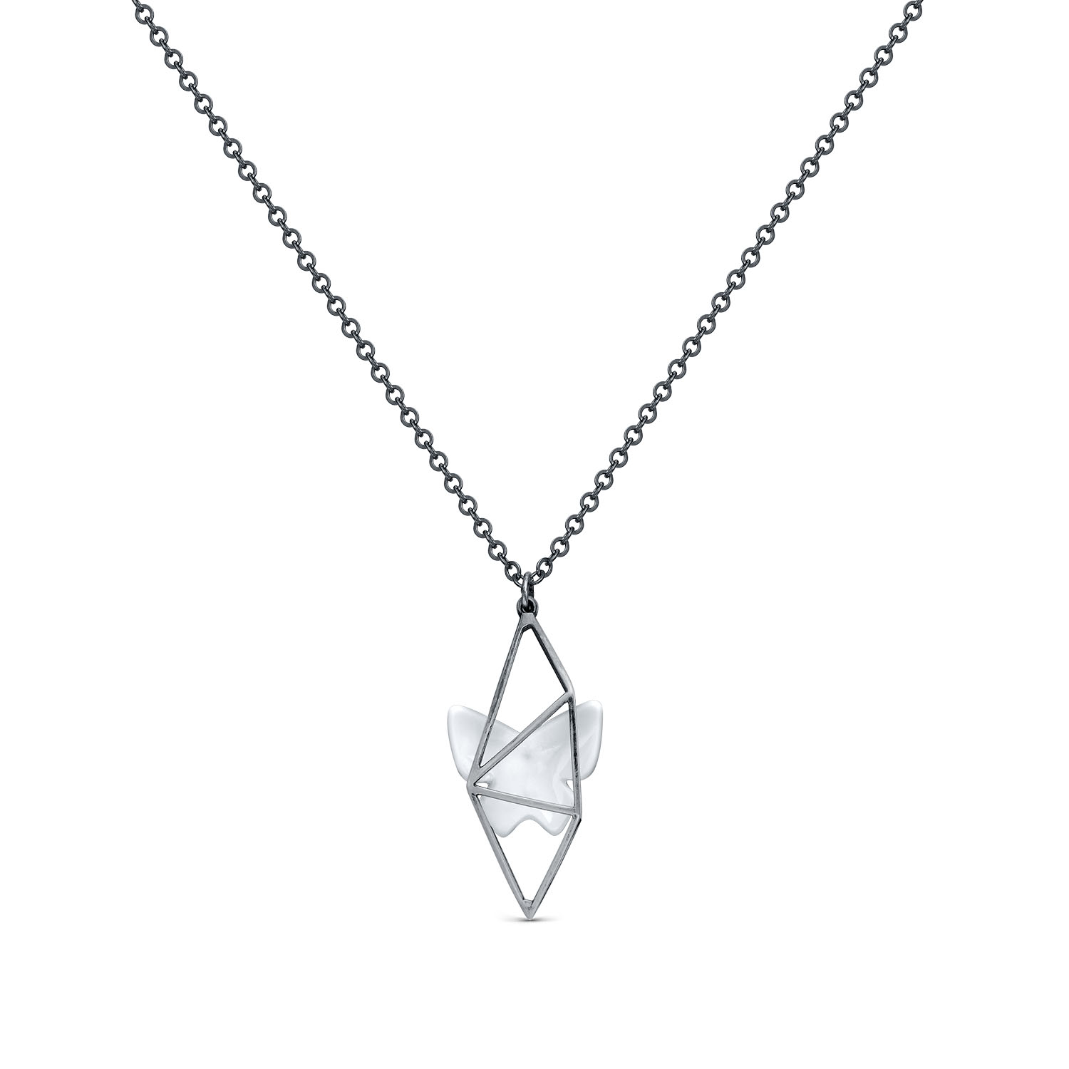 Колье Кабаровских - Серебро 925, Фарфор (арт. 16-919-13949)