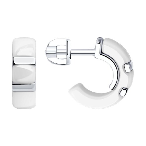 Серьги Diamant - Серебро 925, Керамика (арт. 94-122-01454-2)