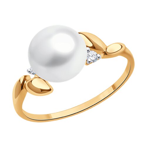 Кольцо Diamant - Серебро 925, Жемчуг культивированный, Фианит (арт. 93-310-02680-1)