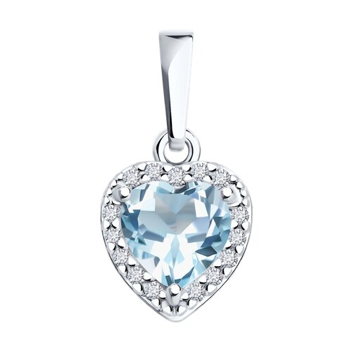 Подвеска SOKOLOV - Серебро 925, Топаз, Фианит (арт. 92030786)