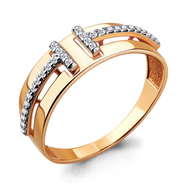 Кольцо Аквамарин - Серебро 925, Фианит (арт. 68386А.6)