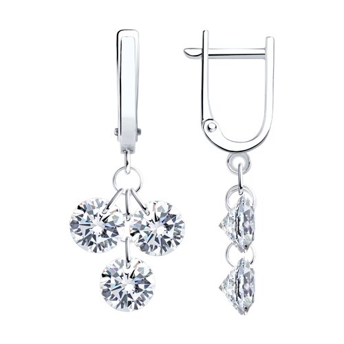 Серьги Diamant - Серебро 925, Фианит (арт. 94-121-00221-1)