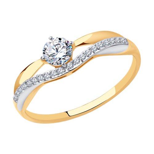 Кольцо SOKOLOV - Золото 375, Фианит (арт. 017142-4)