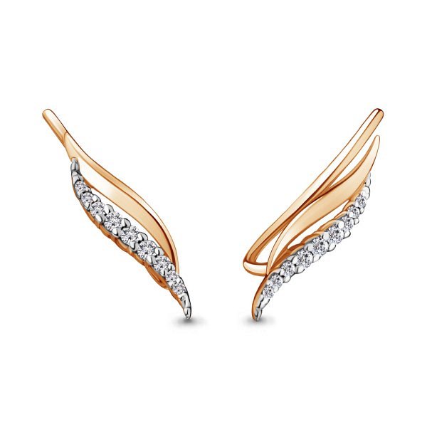 Серьги Аквамарин - Золото 585, Фианит (арт. 41272А.1)