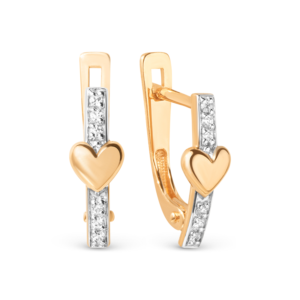 Серьги ЮФ Династия - Золото 375, Фианит (арт. 022782-5102)