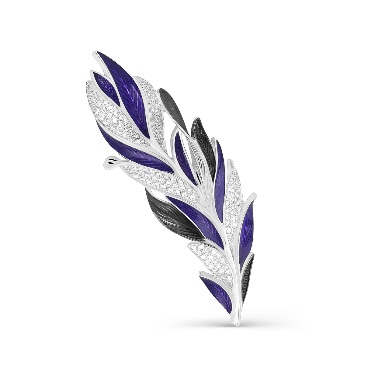 Брошь Кабаровских - Серебро 925, Фианит, Эмаль (арт. 5-049-7926)