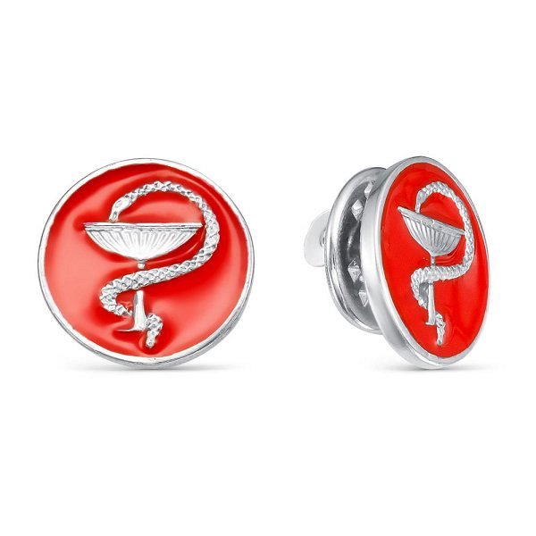 Значок Красная пресня - Серебро 925, Эмаль (арт. 9301126Д8)