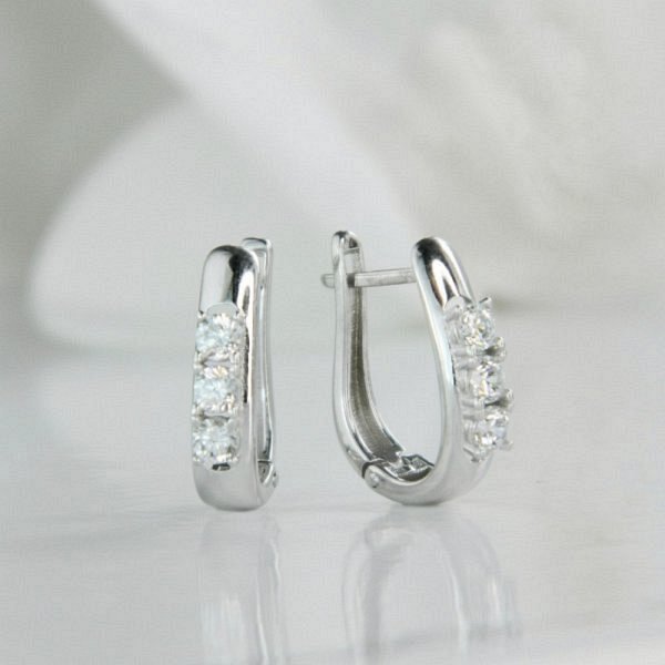 Серьги Галатея - Серебро 925, Фианит (арт. 3672.1)