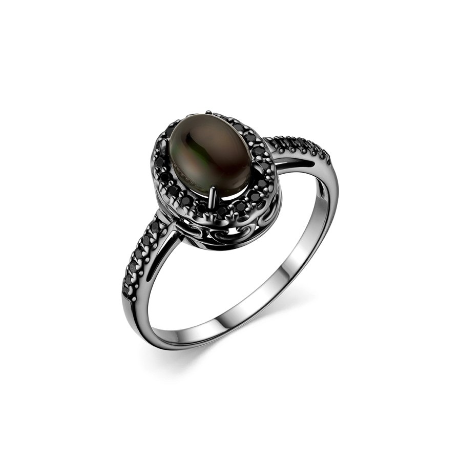 Кольцо Дар - Серебро 925, Опал, Шпинель (арт. К-3785чрк11716416)