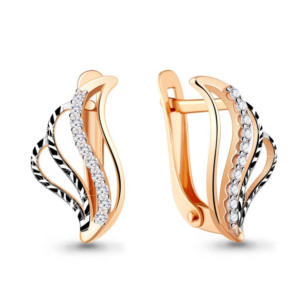 Серьги Аквамарин - Золото 375, Фианит (арт. 41293А.8)