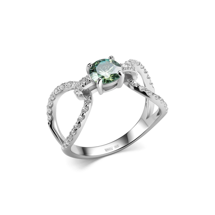 Кольцо Дар - Серебро 925, Синтетический муассанит, Фианит (арт. К-5153рс1613900)