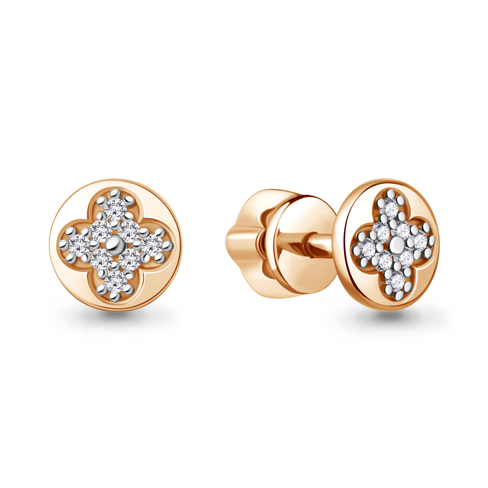 Серьги Аквамарин - Серебро 925, Фианит (арт. 400591А.6)