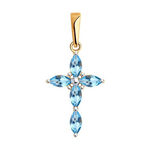 Подвеска Diamant - Золото 585, Топаз (арт. 51-330-02326-1)