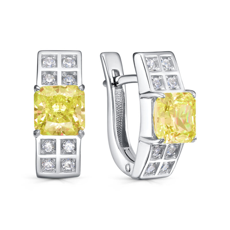 Серьги Кабаровских - Серебро 925, Бриллианит, Фианит (арт. 12-775-11600)