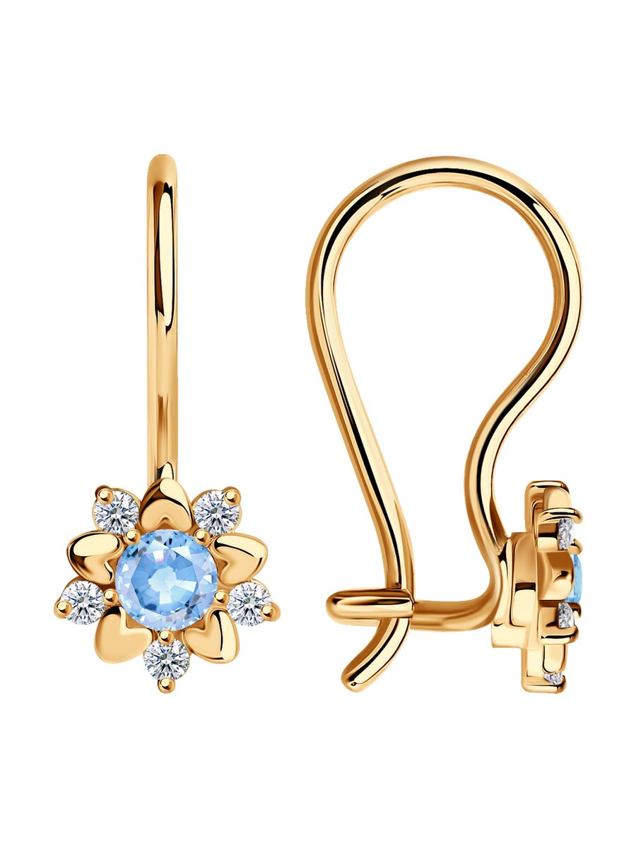 Серьги SOKOLOV - Золото 375, Фианит (арт. 024789-4)