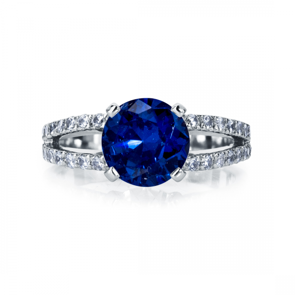 Кольцо Platinum Lab. - Платина 950, Сапфир (арт. ПК-035С-01)