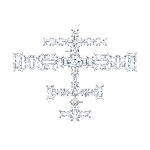 Брошь SOKOLOV - Серебро 925, Фианит (арт. 94049014)