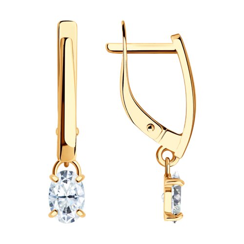 Серьги SOKOLOV - Золото 585, Фианит (арт. 0200571)