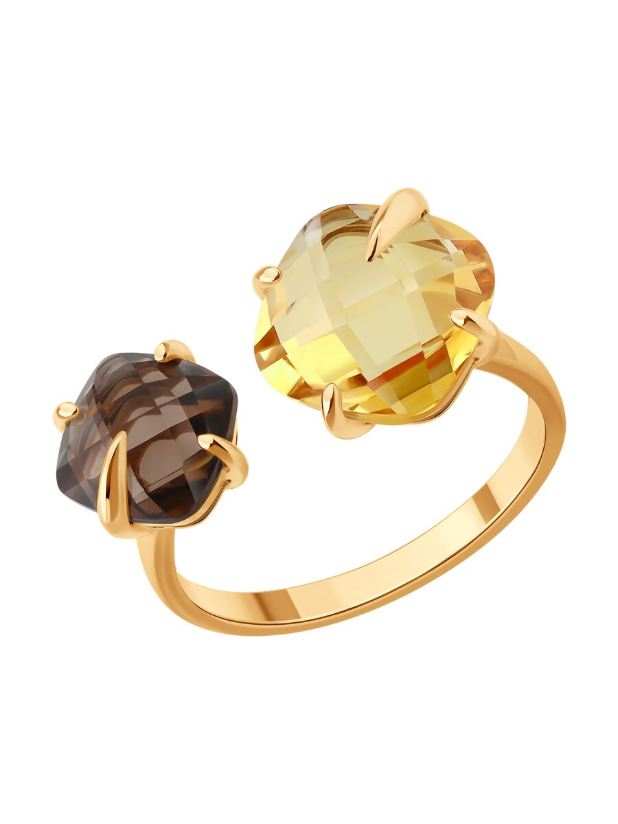 Кольцо SOKOLOV - Золото 585, Раухтопаз, Цитрин (арт. 717298)