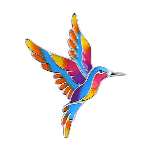 Брошь Diamant - Серебро 925, Эмаль (арт. 94-140-00535-1)