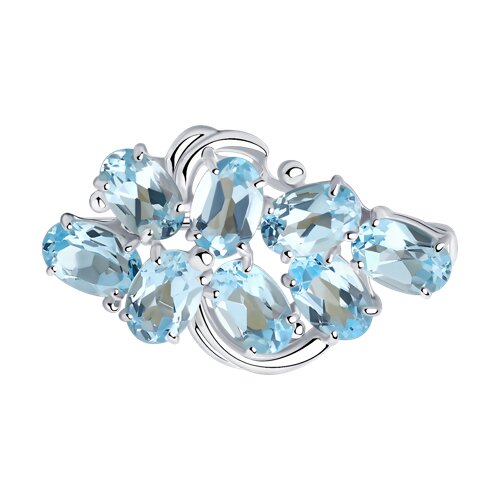 Брошь SOKOLOV - Серебро 925, Топаз (арт. 92040029)