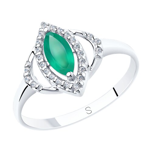 Кольцо SOKOLOV - Серебро 925, Агат, Фианит (арт. 92011842)