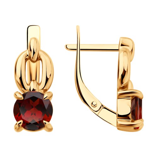 Серьги Diamant - Золото 585, Гранат (арт. 51-320-02936-1)