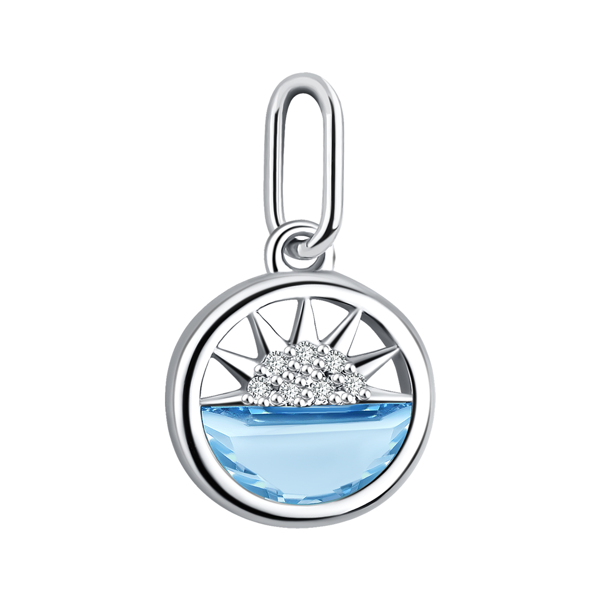 Подвеска Talant - Серебро 925, Синтетический кварц , Фианит (арт. 50-72-0009-17524)