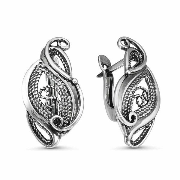 Серьги Красная пресня - Серебро 925 (арт. 3309532)