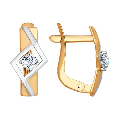 Серьги SOKOLOV - Золото 375, Фианит (арт. 027312-4)