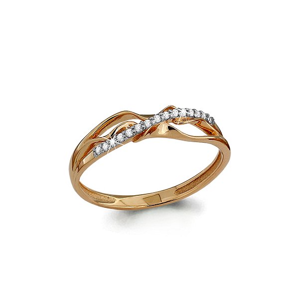 Кольцо Аквамарин - Золото 585, Фианит (арт. 62993А.1)