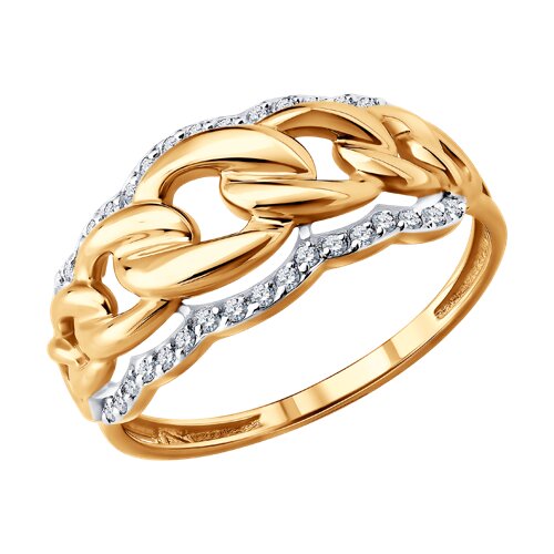 Кольцо SOKOLOV - Золото 585, Фианит (арт. 019819)