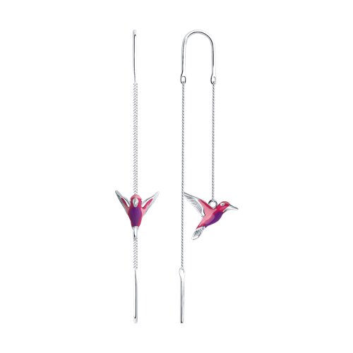 Серьги SOKOLOV - Серебро 925, Эмаль (арт. 94026027)