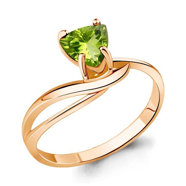 Кольцо Аквамарин - Серебро 925, Хризолит (арт. 6532807.6)