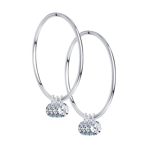 Серьги SOKOLOV - Серебро 925, Фианит (арт. 94024469)