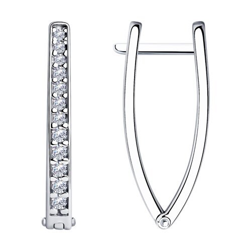 Серьги SOKOLOV - Серебро 925, Фианит (арт. 94025110)