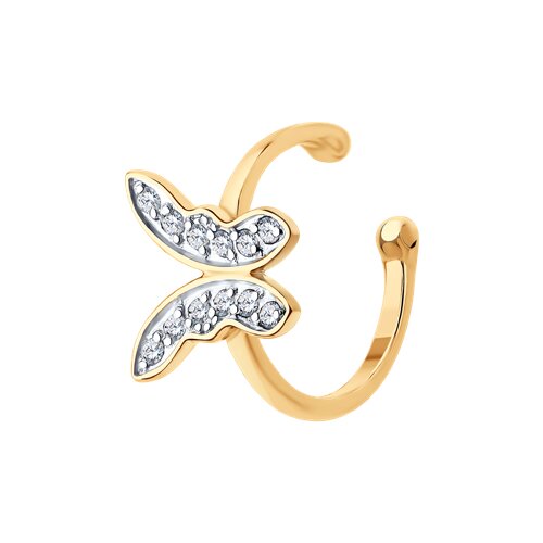 Серьга SOKOLOV - Золото 585, Фианит (арт. 170076)