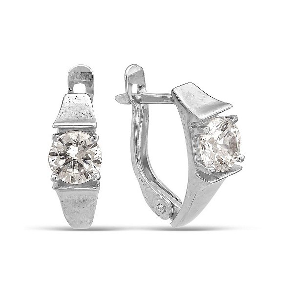 Серьги Красная пресня - Серебро 925, Фианит (арт. 3387302Д)