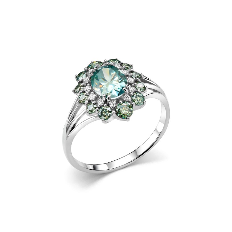 Кольцо Дар - Серебро 925, Синтетический муассанит (арт. К-5166рс1613900)