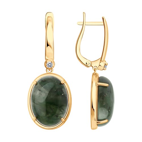 Серьги SOKOLOV - Серебро 925, Жадеит (арт. 83020470)