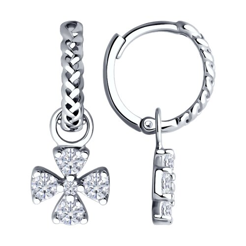 Серьги SOKOLOV - Серебро 925, Фианит (арт. 94026618)