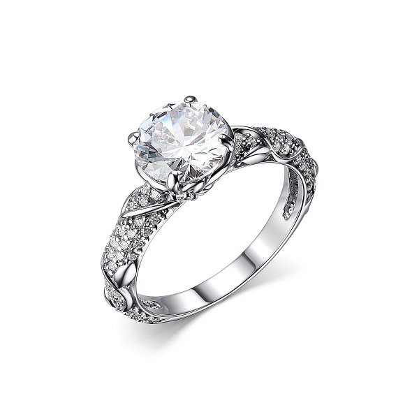 Кольцо Дар - Серебро 925, Синтетический муассанит, Фианит (арт. К-4067рс1612800)