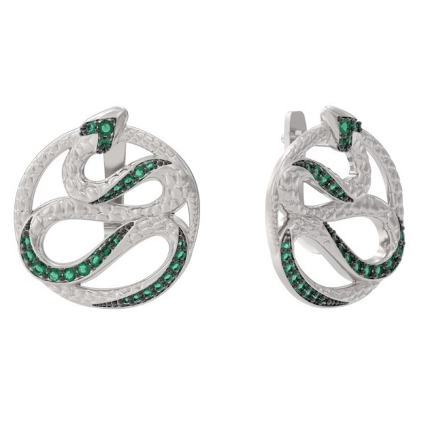 Серьги ООО "ЮК "Арина" - Серебро 925, Фианит (арт. 1056522-81110)