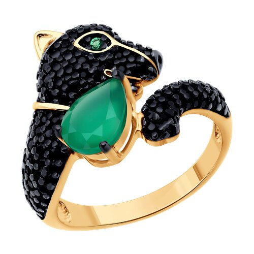 Кольцо SOKOLOV - Серебро 925, Агат, Фианит (арт. 92014554)